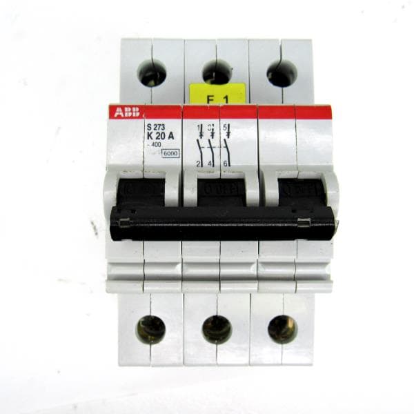 Miniature Circuit Breaker, 3‑Pole, 20 A, K Curve