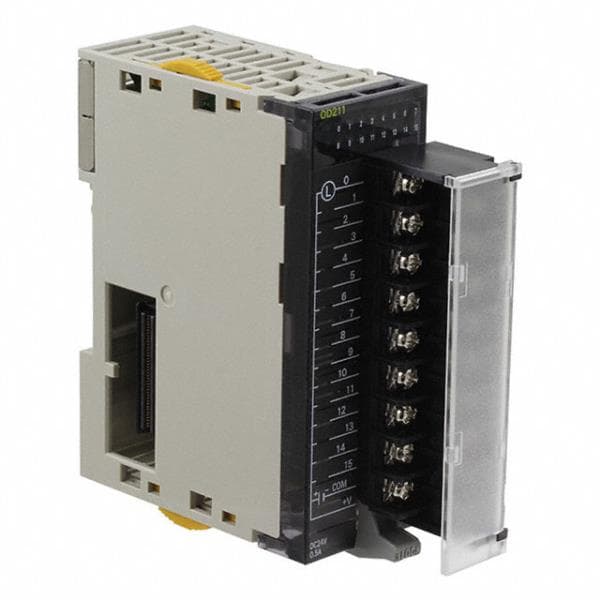 CJ1 DC 12–24 V, 16‑point NPN Output Module, Screw Terminal
