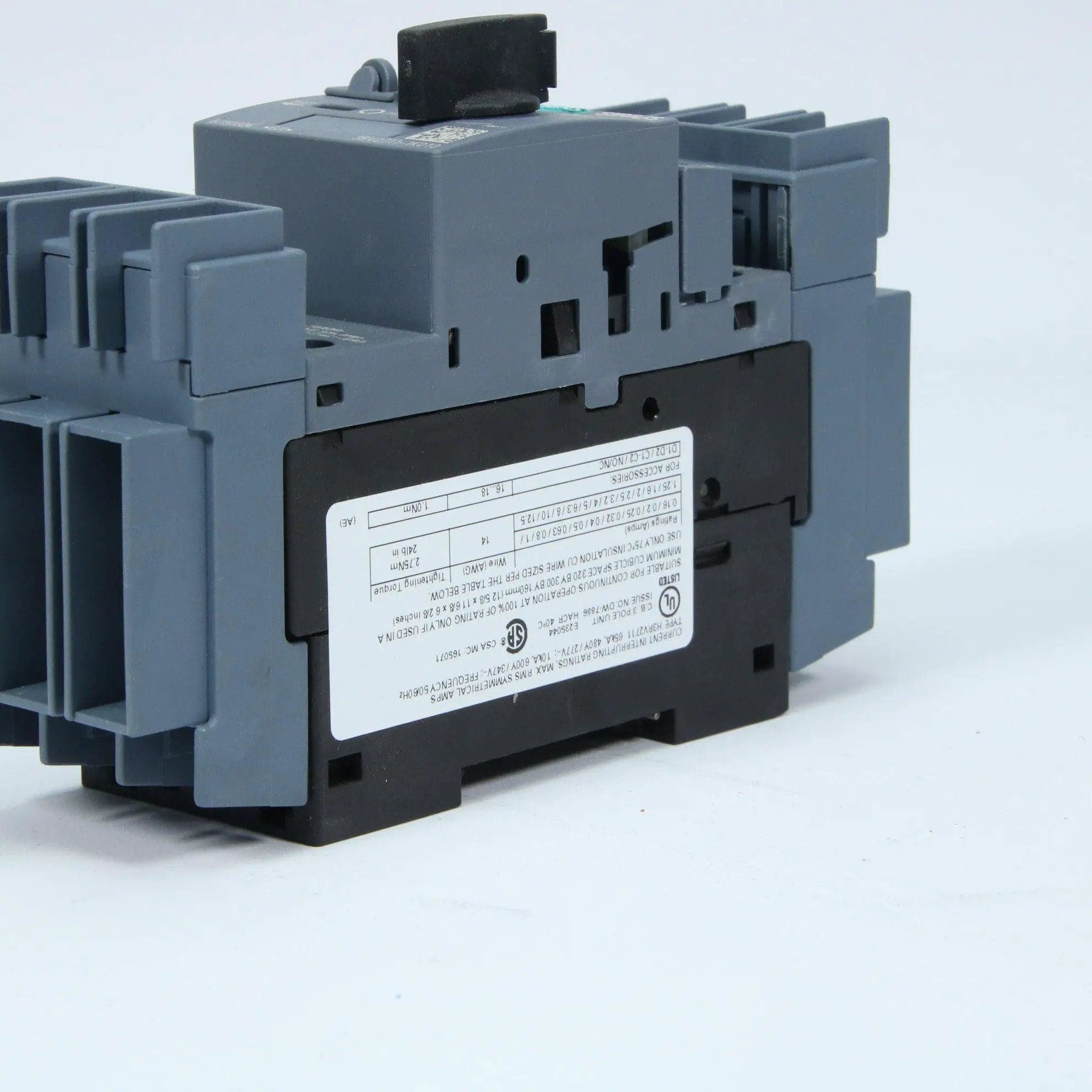 Siemens 3rv2711-1kd10 12.5amp 3pole Circuit Breaker XLNT Takeout
