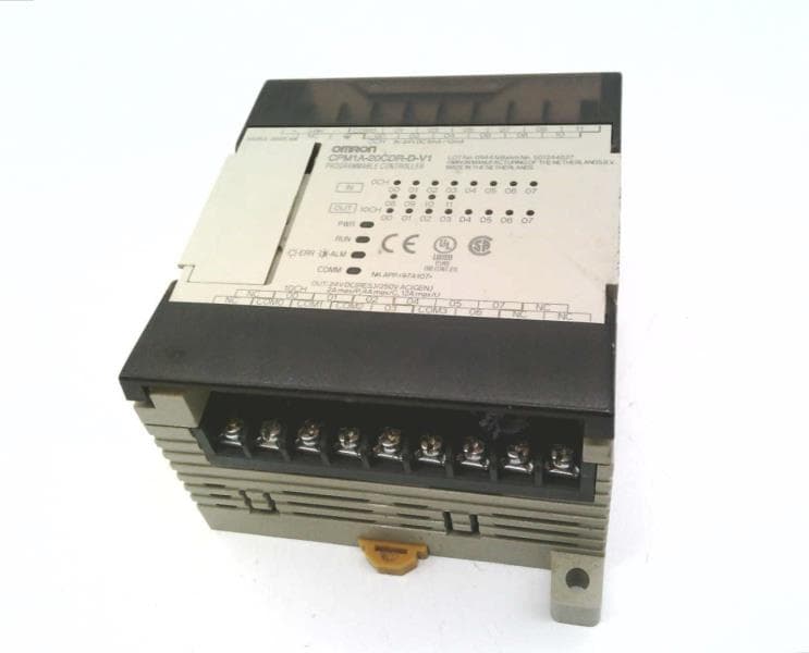 CPM1A PLC CPU Unit, 20 I/O, 24 VDC, Relay Outputs