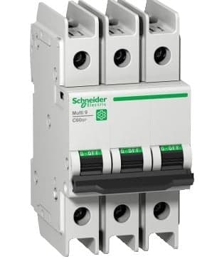 Miniature Circuit Breaker, 3‑Pole, 30A, D‑Curve, DIN Rail
