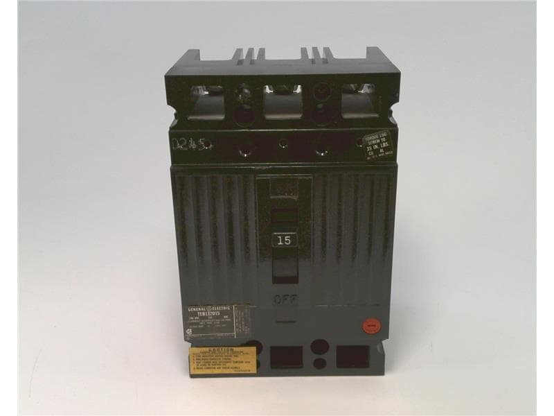 Molded Case Circuit Breaker, 3‑Pole, 15 A, 120/240 VAC, Thermal Magnetic