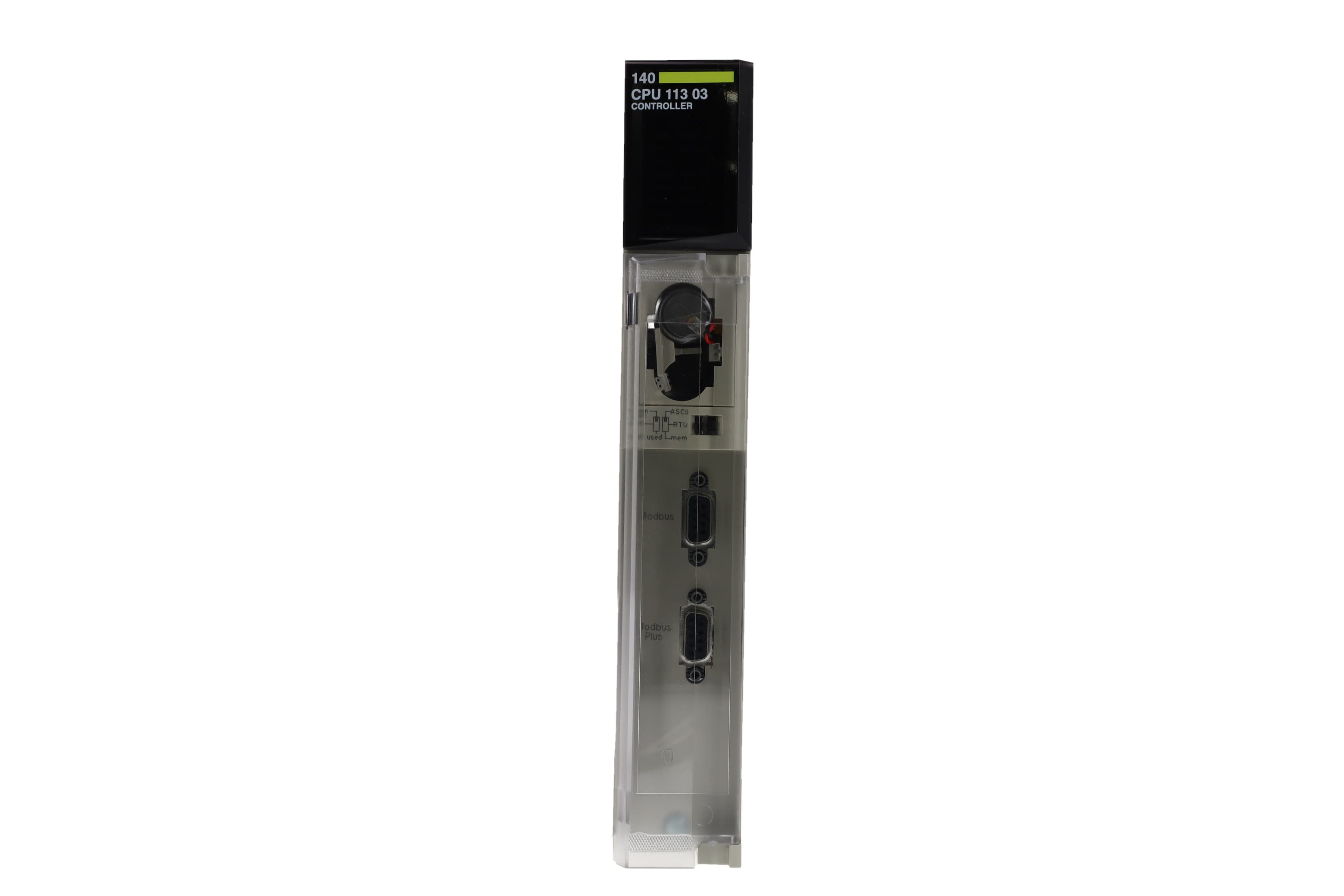 Quantum CPU module, 20 MHz, 368 kB RAM, Modbus Plus/RS232