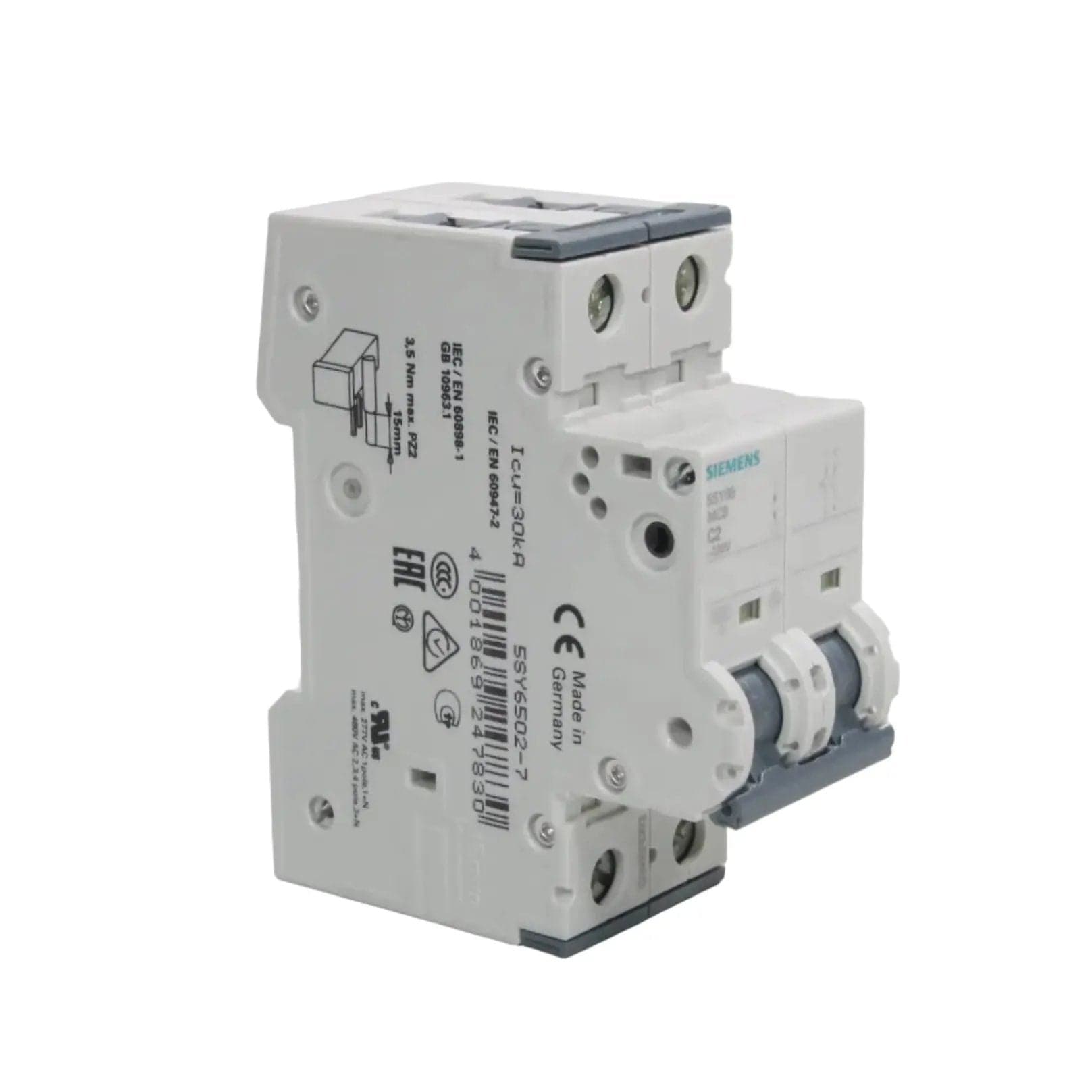 Siemens 5SY6502-7 Miniature Circuit Breaker