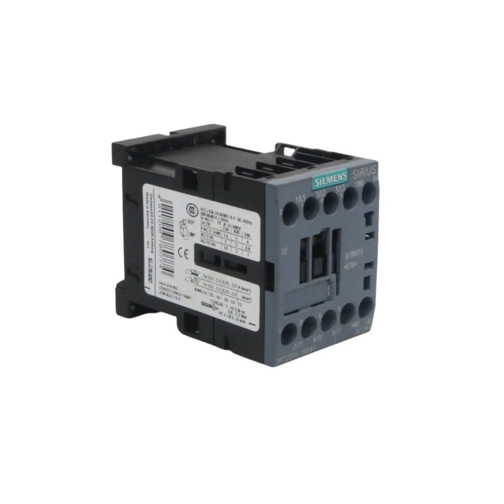 Siemens 3RT2015 1BB41 Power Contactor