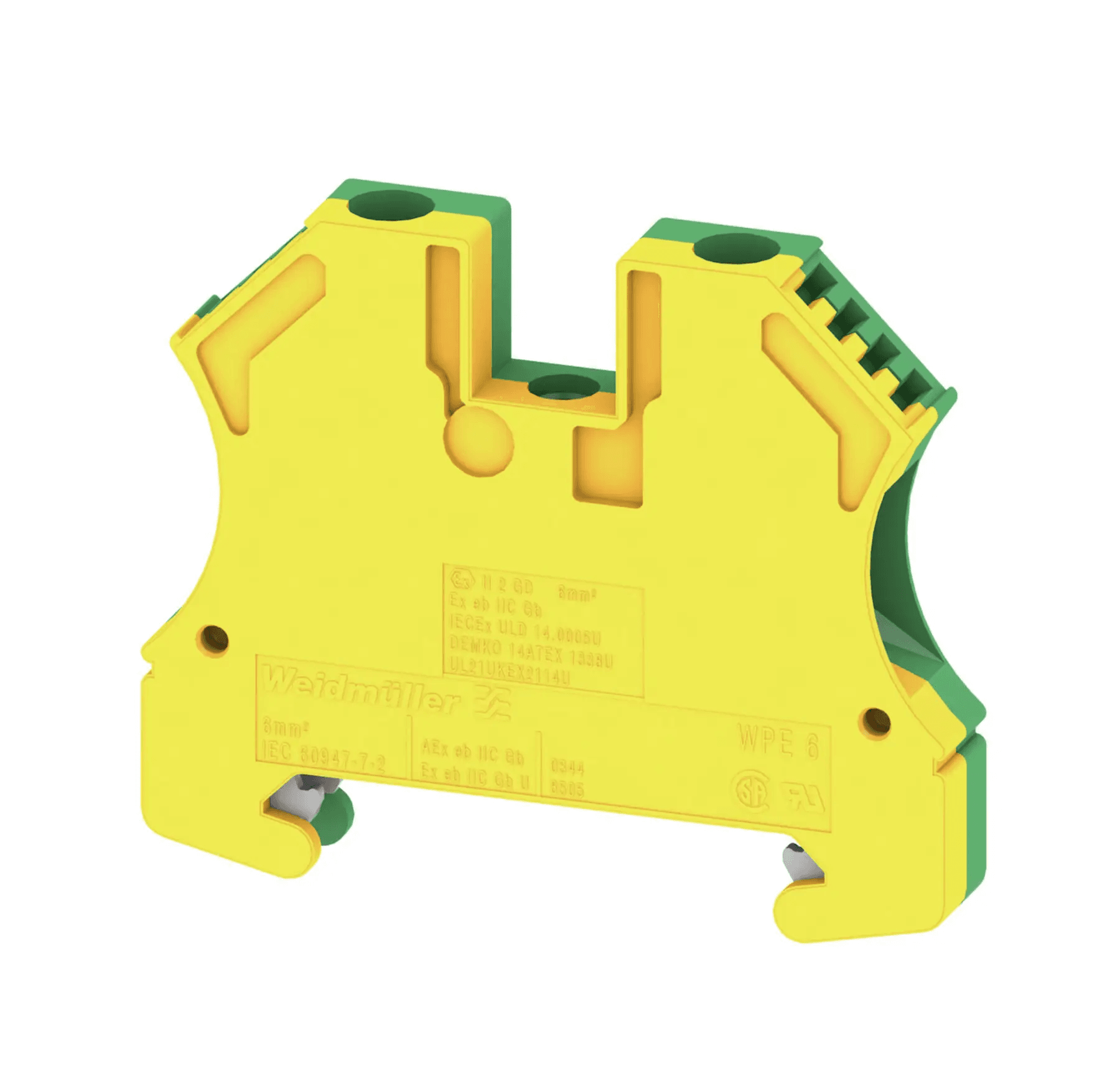 Weidmuller WPE 6 PE Terminal Block (x50pcs)