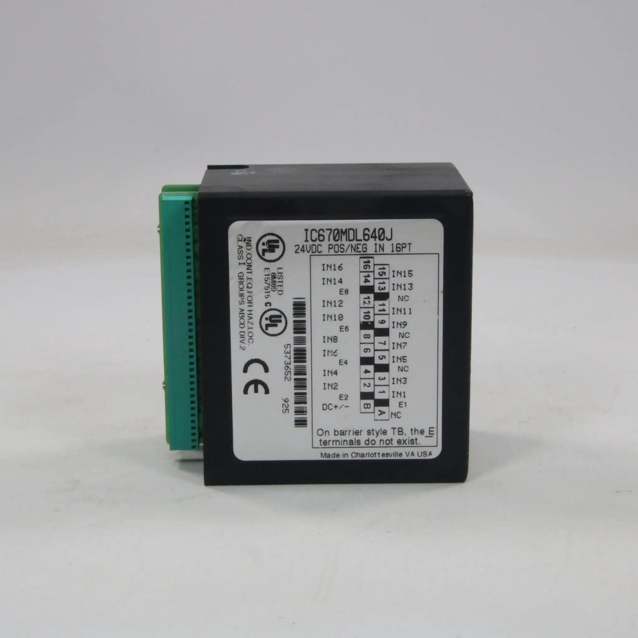 GE Fanuc IC670MDL640J Input Module