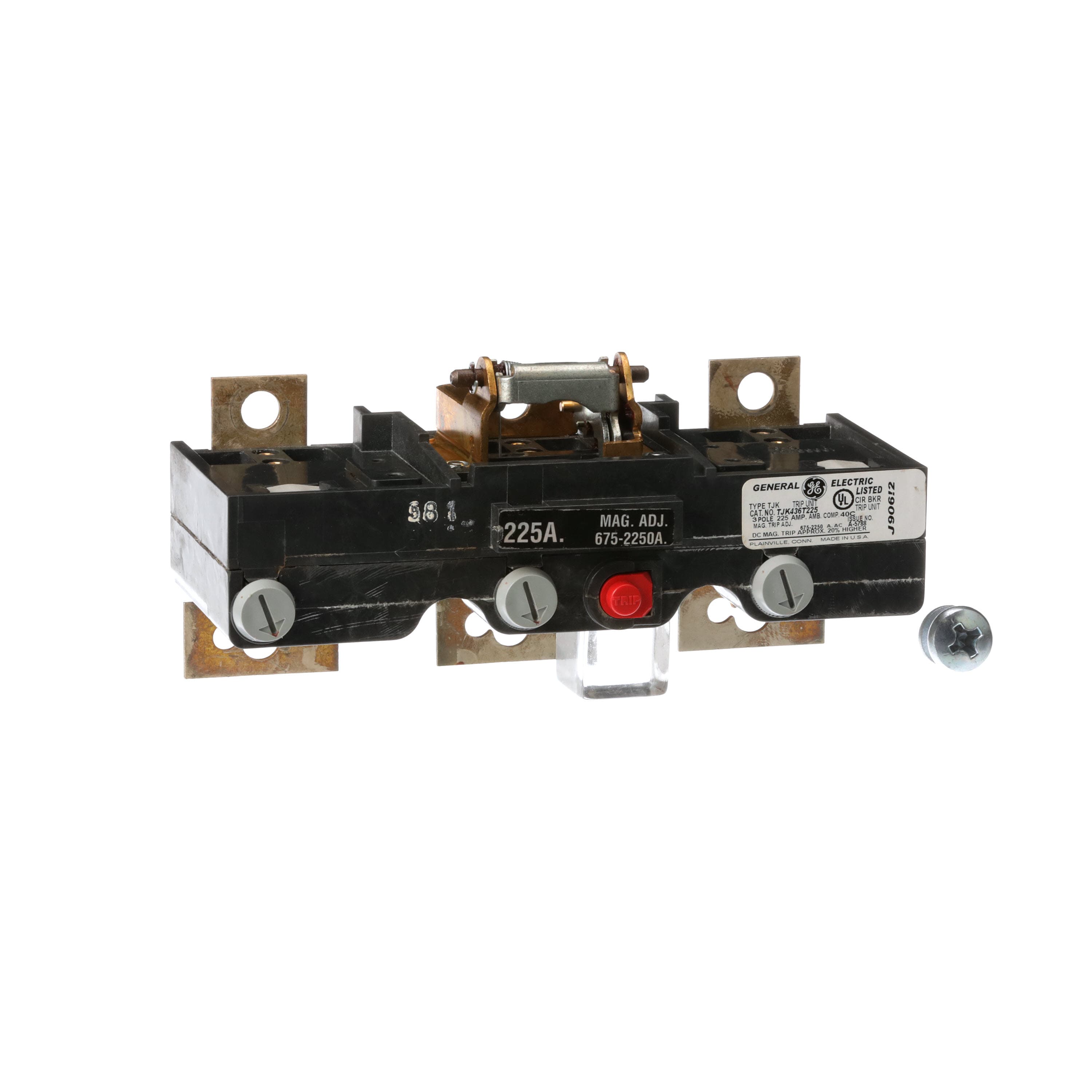 TJK436T225 Trip Unit, 3 Pole, 225 A, 600 VAC