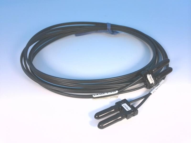 Dual fiber optic cable for GE drives, black